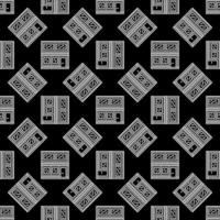 Containers Home vector concept linear dark seamless pattern