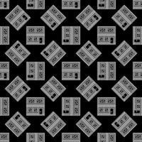 Containers Home vector concept linear dark seamless pattern