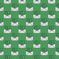 Envelope with Cash Money vector Corruption colored seamless pattern