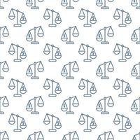 Law Scale with Dollar Sign vector concept line seamless pattern