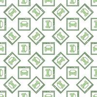 Web page with Car Hire vector outline seamless pattern