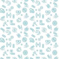 Bribery and Corruption vector seamless background - Bribery line pattern