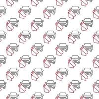 Vehicle with Red Vinyl Wrap vector creative geometric seamless pattern