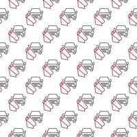 Vehicle with Red Vinyl Wrap vector creative geometric seamless pattern