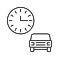 Car Rental Time vector concept icon in thin line style
