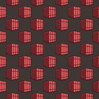 Red Small Freight Container vector creative seamless pattern
