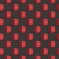 Red Small Freight Container vector creative seamless pattern