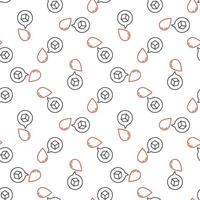 Speech Bubble with Sugar and Blood Drop vector linear seamless pattern