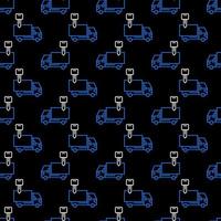 Truck Rental vector Freight Transport Hire dark line seamless pattern