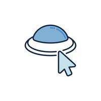 Mouse Click on UFO vector concept colored icon or symbol