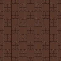 Clay Tile Roof vector concept outline seamless pattern