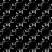 Car Rental Online with Smartphone vector outline dark seamless pattern