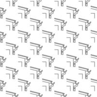 Roof Gutter System vector outline seamless pattern