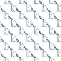 Sugar in Blood with Test Tube vector Glycemia colored seamless pattern