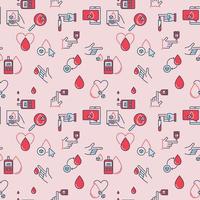 Sugar in Blood vector concept creative seamless pattern - Glycemia background