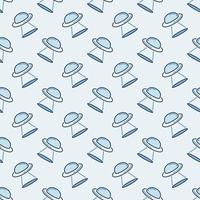 UFO Extraterrestrial Spacecraft vector concept creative seamless pattern