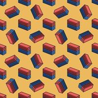 Blue and Red Shipping Containers vector creative seamless pattern