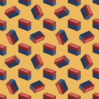 Blue and Red Shipping Containers vector creative seamless pattern