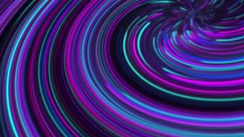 3d abstract neon background, ultra violet rays, glowing lines, virtual reality, speed of light, space and time strings, highway night lights. Seamless looping animation video