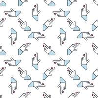Blood Test vector Finger and Red Drop colored seamless pattern