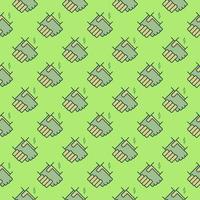 Handshake with Dollar Sign vector Bribery colored seamless pattern