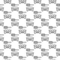 Car Rental vector linear minimal seamless pattern