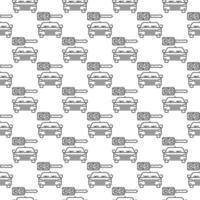 Car Rental vector linear minimal seamless pattern