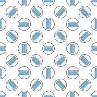 Container inside Circle vector International Shipping line seamless pattern