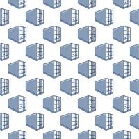 Container vector Shipping concept simple outline seamless pattern