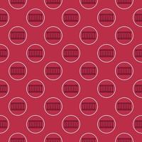 Circle with Shipping Container vector concept red line seamless pattern