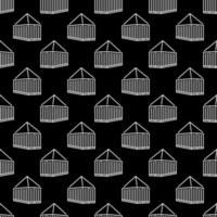 Freight Container vector Intermodal Cargo concept dark linear seamless pattern