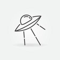 Alien Spaceship vector UFO Invasion concept outline icon