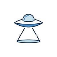 Extraterrestrial Vessel vector Alien Spaceship concept colored icon