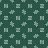 Bribe vector Dollar Bankkote in Hands linear seamless pattern