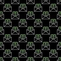Envelope with Money vector Bribery concept line seamless pattern