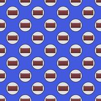 Red Container inside Circle vector International Shipping seamless pattern