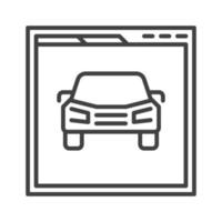 Web page with Car Hire vector Online Rental concept outline icon