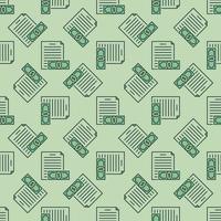 Document with Banknote vector Payment colored seamless pattern