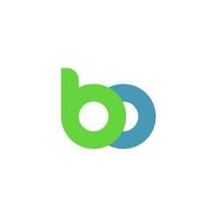 letter bo abstract hidden kid design symbol logo vector