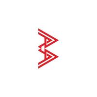 letter ba abstract linear simple geometric logo vector