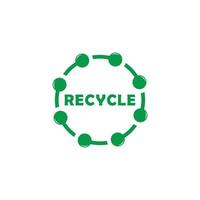 green motion circle arrows recycle symbol vector