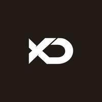 letter kd linked geometric logo vector