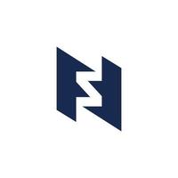 letter fs symbol geometric arrow logo vector