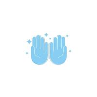 two clean hand wash symbol decoration vector