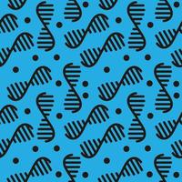 microscopic dna chain seamless pattern background vector