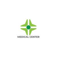 plus medical center arrow simple geometric logo vector