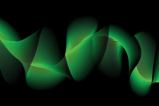 verde y negro ola resumen fondo, adecuado para aterrizaje página y computadora escritorio antecedentes. 3d vector