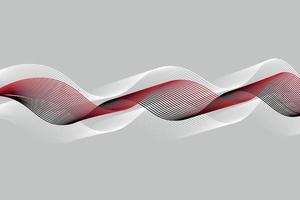 white and red lines wave on black background. fluid abstract background, suitable for landing page and computer desktop wallpaper. vector