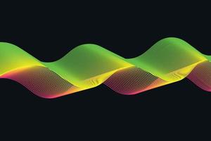 simple abstract background. abstract wave lines on black background. smoke effect. fluid abstract wave. vector