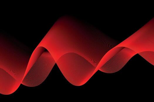 rojo y negro ola resumen fondo, adecuado para aterrizaje página y computadora escritorio antecedentes. 3d vector